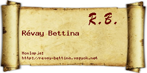 Révay Bettina névjegykártya